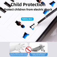 Regleta de alimentación USB multifunción de fábrica con 6 tomas, 3 USB y 1 Tipo C, cable de extensión de 3M, con certificación CE ROHS