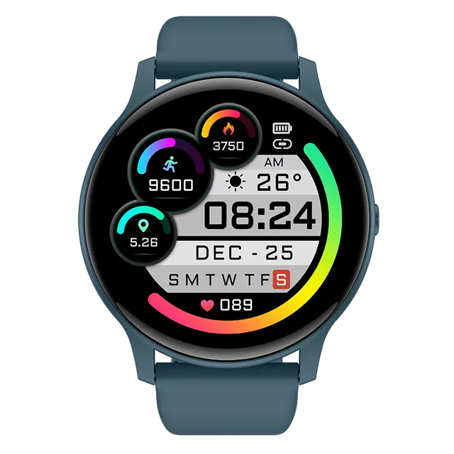 KINGSTAR 1.28 TFT Round Smart Watch, Touch Screen BP Monitor Compass Audio Prayer Time Fitness Wristwatch