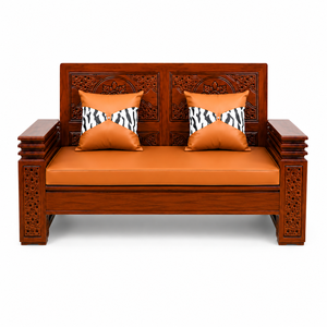 Juego de Sofás de Madera de Teca Sólida de Primera Calidad para Sala de Estar, Muebles Tallados a Mano en Jepara, Juego de Sofás de Madera de Lujo de Indonesia - Product Image 4