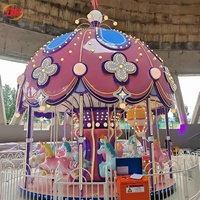 Musikalisches Karussell 6m Durchmesser Freizeitpark-Attraktion Jasmin-Fantasie-Karussell LED-beleuchtetes Karussell für Einkaufszentrum Atrium Geschäftsprojekt