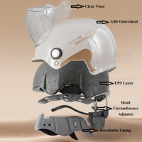 Casques de moto intégraux et demi-intégraux homologués Z 3C, casques de moto 3/4 ouverts avec double visière