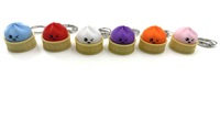 Porte-clés anti-stress en forme de boulette 3D imprimée, jouet à presser, pendentif anti-stress pour les doigts, vente en gros personnalisée