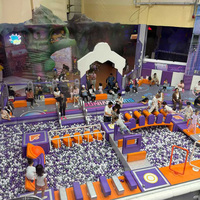 Trampoline Commercial, Équipement de Parc de Trampolines Intérieur, Parc de Trampolines Bungee pour Enfants et Adultes