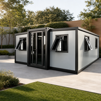 Maison conteneur modulaire préfabriquée extensible de 20 pieds et 40 pieds avec panneaux sandwich pour usage bureautique et de cabine