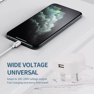 อะแดปเตอร์ชาร์จไฟแบบพกพาสำหรับติดผนัง 5 วัตต์ ช่องเสียบแบบ 3 ขาของอังกฤษ 5V 1A ชาร์จเร็วสำหรับแล็ปท็อป วัสดุ GaN ป้องกันไฟเกินและโอเวอร์เทมเพอเรเจอร์ - Product Image 2
