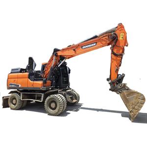 Excavadora de Ruedas Usada Original Coreana Doosan DX160W DX160, Excavadora Hidráulica Isuzu con Cucharón de 16 Toneladas, Excavadora Agrícola Usada Daewoo - Product Image 1