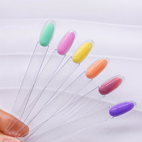 Lot de 5 éventails ovales double couche pour présentation de couleurs de vernis à ongles en gel, pour la pratique de la peinture intérieure et extérieure