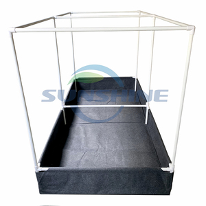 Lit de culture rectangulaire, 4 pieds, noir/brun, pour le jardin, <span class=keywords><strong>en</strong></span> tissu, feutre surélevé, pour cultiver les plantes - Product Image 4