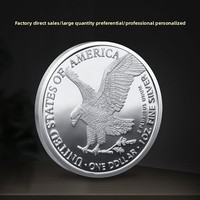 Nouvelle pièce commémorative transfrontalière 2025 en fer, motif Aigle ailé et Déesse de la Liberté, pièce américaine personnalisée en cuivre Aigle américain
