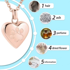 Collar de Acero Inoxidable Personalizado de Moda con Colgante, Collares de Urna de Oro Sólido de 14K para Cenizas - Product Image 4