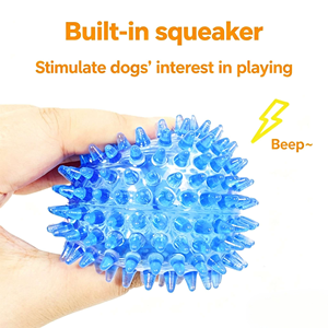 Balle de jeu pour chien, balle élastique qui fait du bruit, anti-morsure, couine, balle hérisson, pour le nettoyage des dents, soulage l'ennui, pour animaux de compagnie. Bonjour - Product Image 4