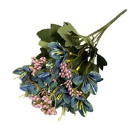 Fleur artificielle en soie réaliste, petite fleur de lys 3D, 6 tiges, 18 têtes, pour mariage, accessoires de photographie, décoration de maison et de bureau