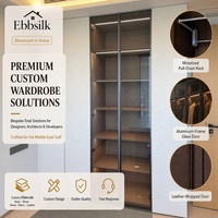 Armoire Modulaire de Luxe Extensible en Contreplaqué Écologique Grande Capacité avec Portes Battantes pour Villa et Chambre à Coucher