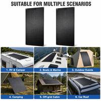 Panneau solaire flexible monocristallin 550W à une face, haute efficacité pour le camping en extérieur, alimentation portable, vente en gros