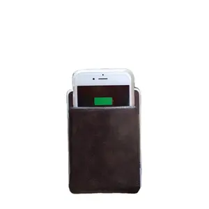 JCX/Room car leather case quick charge mobile phone pocket wallet with wireless charger with 360 - degree intelligent protection