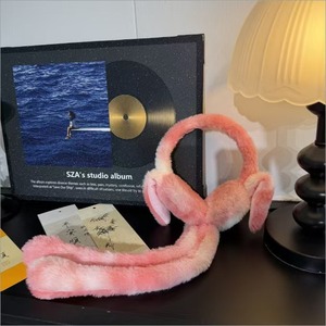 Милые теплые зимние ушные наушники с движущимися ушками кролика, толстые плюшевые, в корейском стиле, с воздушной подушкой - Product Image 4