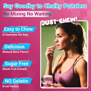 Gummies de créatine monohydrate pour femmes, compléments sportifs pré-entraînement avec myo-inositol, collagène, <span class=keywords><strong>BCAA</strong></span>, acide hyaluronique - Product Image 5
