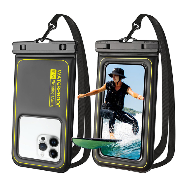 IP68 Dustproof waterproof Custom Large-Size Waterproof Mobile Phone Dry Bag Sponge-Filled Floating Water-Proof Pouch Universal