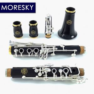 MORESKY Clarinette Bb en bois d'ébène plaqué argent 18 clés Grenadilla Sib Klarnet M191 - Product Image 2