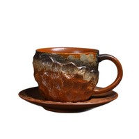 Nouvelle tasse en céramique de style 200 ml, tasse à thé de l'après-midi en grès, petite tasse à café en porcelaine avec soucoupe