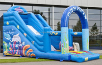 Commercial Used Inflatable Jungle Obstacle Course, Inflatable Jumping Bouncer with Slide for Sale