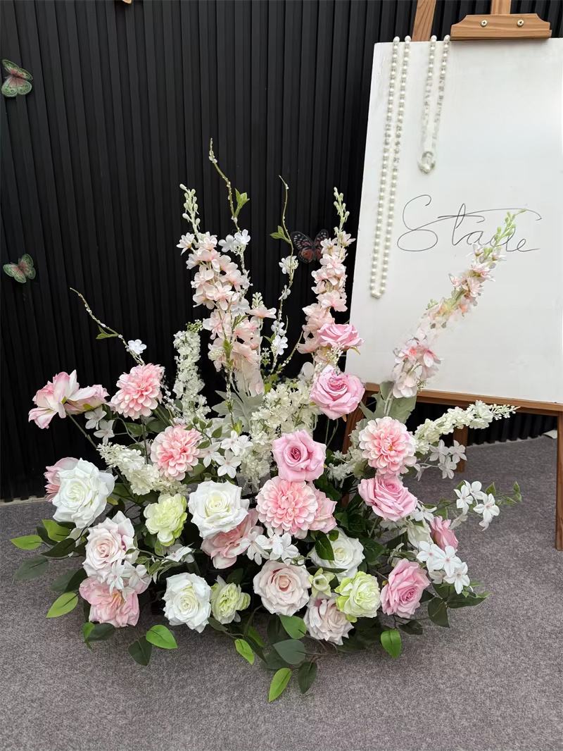 ดอกไม้ประดับทางเดินสีชมพู ขนาด 60 ซม.