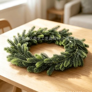 Guirlande d'aiguilles de pin artificielles Dingyi, 72 mailles, type queue de renard, double vert, décoration de Noël pour la maison, à suspendre au mur - Product Image 3