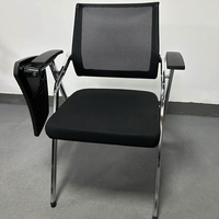 Chaise de formation au design moderne pour étudiants, salle de classe ou réunion, accoudoir réglable avec tablette d'écriture pour utilisation en classe scolaire