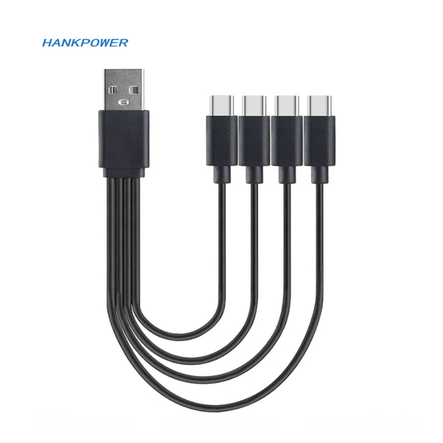 4 in 1 26AWG 5V 2A 2 Cores USB Type C Charging Cable 20cm