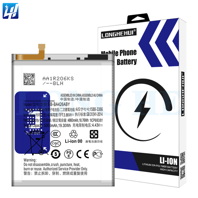 Lithium Ion Lithium Polymer Batteries EB-BA426ABY 5000mAh 3.86V for Samsung A42 A32 5G A42 5G A72 Mobile Phone Battery