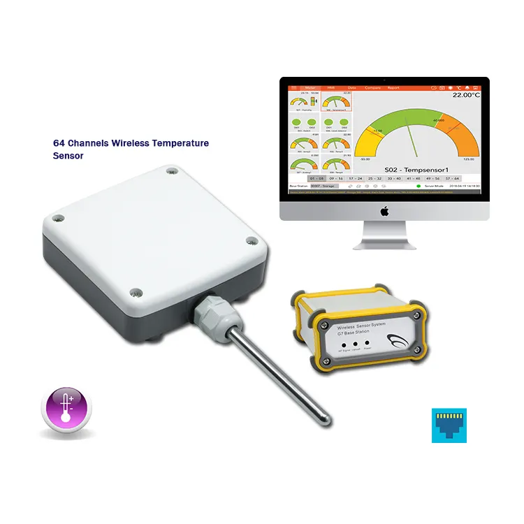 Lora RF Sensor Suhu Luar Nirkabel Pemantauan Alarm Perangkat Lunak Aplikasi Iot