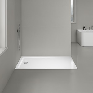 <span class=keywords><strong>MEBO</strong></span> Vente Flash Bac de Douche Rectangulaire Antidérapant en Pierre Artificielle Effet Ardoise Blanc pour Salle de Bain - Product Image 1