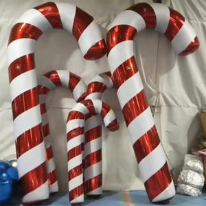 Giáng sinh <span class=keywords><strong>Inflatable</strong></span> kẹo mía kim loại gương Balls giáng sinh Đảng tổ chức sự kiện trang trí - Product Image 4