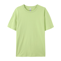 T-shirt à manches courtes en coton peigné 180g de haute qualité, lot direct usine, pour hommes/femmes, logo personnalisable, coupe oversize, couleur unie
