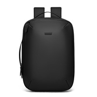 Sac à dos décontracté haut de gamme pour homme, imperméable, en polyester Oxford, grande capacité, avec bretelles à coussin d'air, fermeture éclair et fermoir, couleur unie