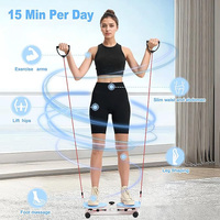 Plateforme d'exercice silencieuse à double pédale pour la taille, disque de torsion pour la taille, planche d'équilibre en ABS+Acier, unisexe