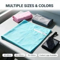 Serviette de sport en microfibre à séchage rapide Eastsunshine personnalisable avec sac en filet sur mesure
