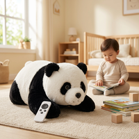 Robot Panda en peluche intelligent à commande à distance, jouet interactif, rembourrage en coton PP doux, compagnon éducatif pour enfants