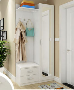 Armoire à chaussures murale moderne en bois, étagère à chaussures verticale avec miroir de <span class=keywords><strong>dressing</strong></span> pour meubles de salon - Product Image 2