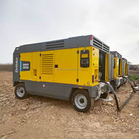 Compresseur d'air portable diesel Atlas Copco XAVS1800, moteur CAT, 14 bar, 1712cfm, 48m3/min, compresseur mobile pour forage de puits d'eau