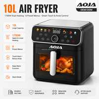 Friteuse à air numérique grande capacité 10L 1700W à double chauffage, 8 programmes prédéfinis pour la cuisine domestique – Vente en gros