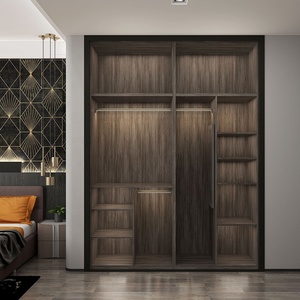 <span class=keywords><strong>Armoire</strong></span> <span class=keywords><strong>coulissante</strong></span> intégrée à 2 portes, <span class=keywords><strong>grise</strong></span>, de style moderne et luxueux, personnalisée par Sofeyia, pour appartement et hôtel - Product Image 4