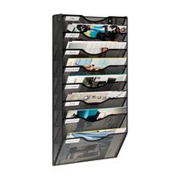Organisateur de bureau à 8 poches, porte-documents mural A4, porte-papiers vertical, porte-revues en métal, organisateur de rangement mural