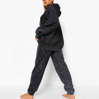Survêtement d'hiver pour femmes enceintes, grande taille, à capuche, en polaire polyester/coton, léger, respirant, antibactérien, coupe classique