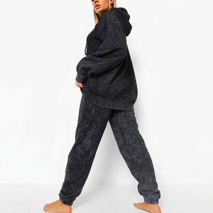 Chándal de Maternidad para Mujer, Talla Grande, Invierno, Color Sólido, con Capucha, Forro Polar de Poliéster/Algodón, Ligero, Transpirable, Antibacteriano - Product Image 3