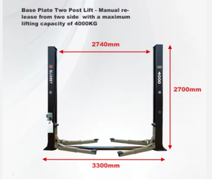 Tricar Heavy-Duty 12,000 lb <strong>Car</strong> Lift 5-Ton Hydraulic Garage <strong>Car</strong> Hoist Two-Post <strong>Manual</strong> Release Single <strong>Car</strong> <strong>Jack</strong> - Product Image 1