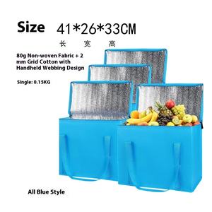 Fermeture à glissière pliable robuste se tient debout idéal pour le refroidisseur d'épicerie isolé <span class=keywords><strong>livraison</strong></span> de nourriture sacs à provisions réutilisables pliables - Product Image 5