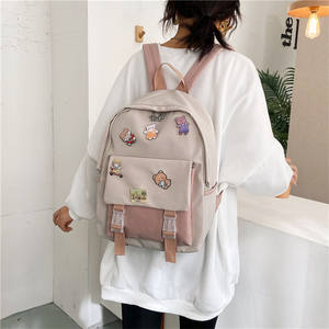 Sac d'école Harajuku pour femmes, mignon sac à dos pour adolescentes et garçons, sacoche de luxe pour étudiantes, élégante, à la mode - Product Image 2