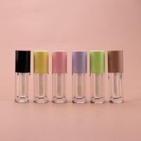 Offre Spéciale – Tubes de brillant à lèvres ronds personnalisables avec logo, 6 ml, avec grandes applicateurs, emballage cosmétique vide pour rouge à lèvres avec grandes brosses