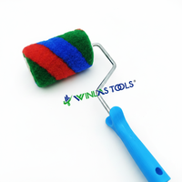 Vente directe d'usine rouleau de peinture en tissu polyester couverture de rouleaux de peinture murale de 4 pouces avec cadre de cage outils industriels OEM